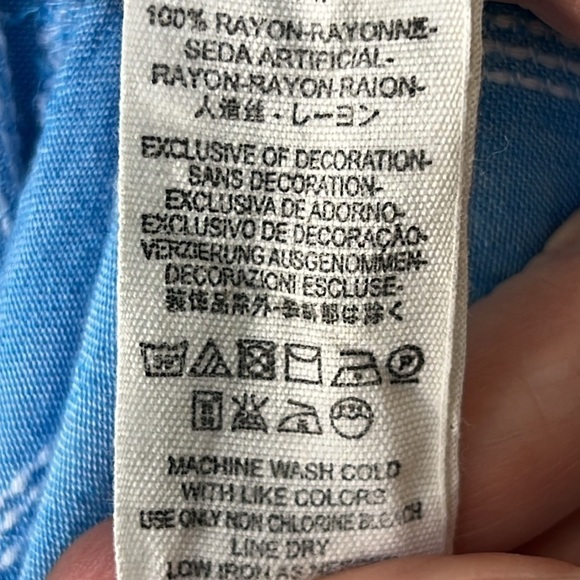 FREE PEOPLE BOHO FLOWY SKY BLUE AND WHITE STRIPED BALLOON SLEEVES TOP SI… - Picture 10 of 10